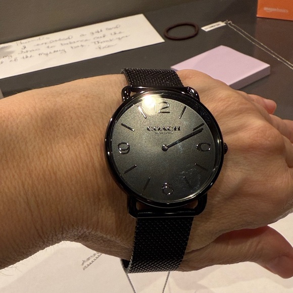Coach Dark Mesh Strap Timepiece - Picture 4 of 9